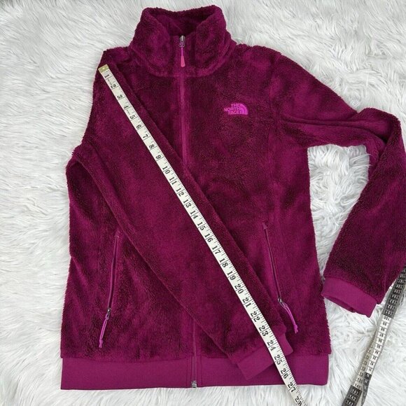 The North Face Women’s Magenta Pink Osito Teddy Full Zip Jacket S/C37 - Picture 12 of 15
